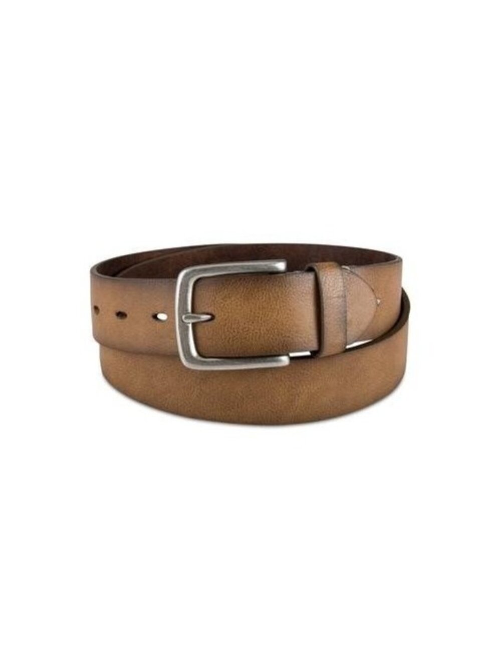 SUN STONE Mens Brown Embroidered Faux Leather Casual Belt Size S 30-32